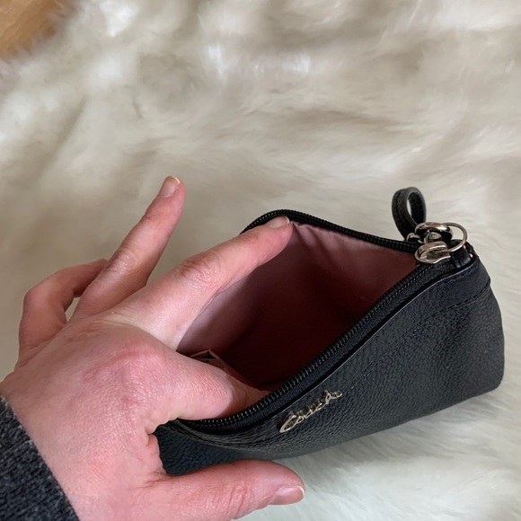 Coach Black‎ Leather Wristlet, GUC - Picture 3 of 5